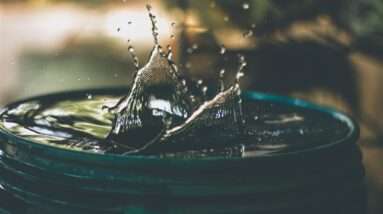 water drop on bucket photo